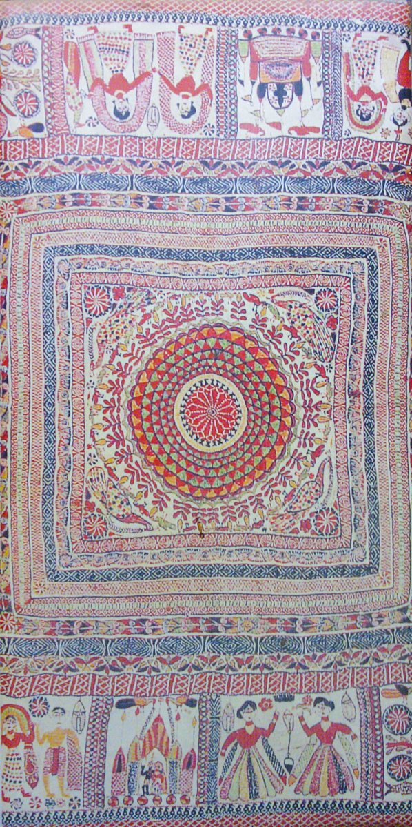 A nakshi kantha at the Sonargaon Folk Art and Craft Museum