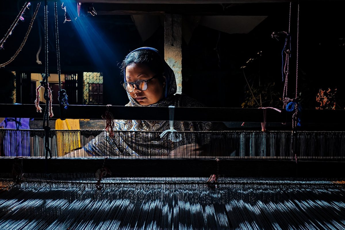 A Manipuri weaver in Sylhet